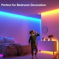 thumbnail image 6 of Battery Powered Led Strip Lights with Remote Warm White, 8 Modes, Dimmable, Timer, Self-Adhesive, Cuttable, Waterproof, 9.8FT 90Led Strip Lights for TV Kitchen Cupboard Bedroom Decor, 6 of 7