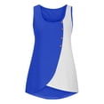 thumbnail image 5 of UPPADA Womens Color Block Tank Tops Trendy Comfy Tunic Tops Cute Crewneck Cami Tank Top Long Shirts To Wear with Leggings ,L Blue Tank Tops, 5 of 6