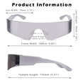 thumbnail image 4 of Gafas de sol COASION Wrap Around sin montura, plateadas, unisex, 4 of 5