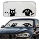 thumbnail image 1 of Parasol para Parabrisas de Coche con Diseño de Mascota (59 X 33) iClover Lindo Diseño de Dibujos Animados Parasol Delantero para Parabrisas de Coche Parasol Plegable Plateado - Revestimiento UV para Deflector de Rayos UV, 1 of 7
