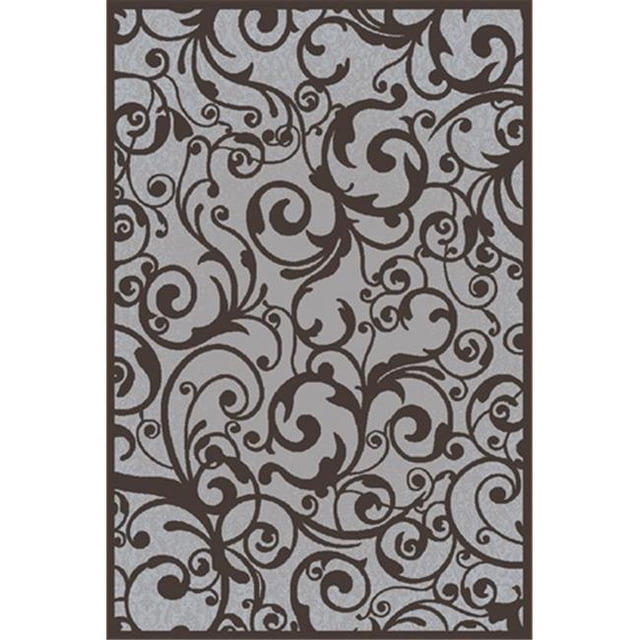 Radici 1845-0024-GREY Pisa Round Grey Contemporary Turkey Area Rug- 5 ft. 3 in.