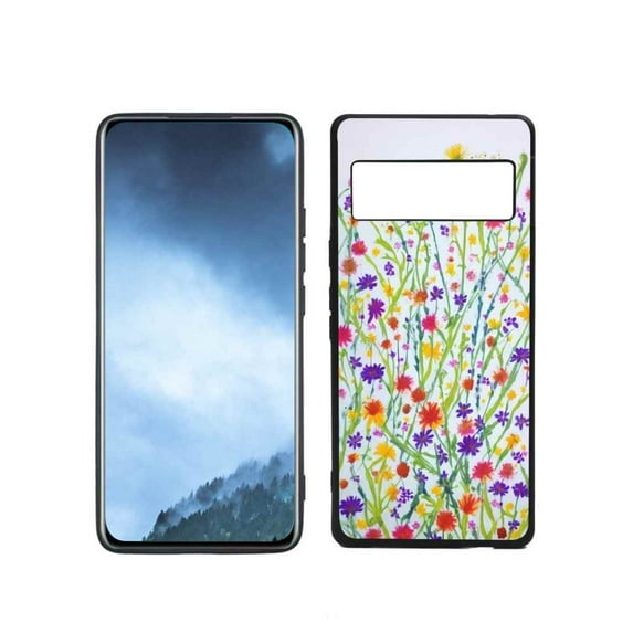 Wild-Flowers-395 Phone Case, Degined for Google Pixel 6 Pro(2021) Case Men Women, Flexible Silicone Shockproof Case for Google Pixel 6 Pro(2021)