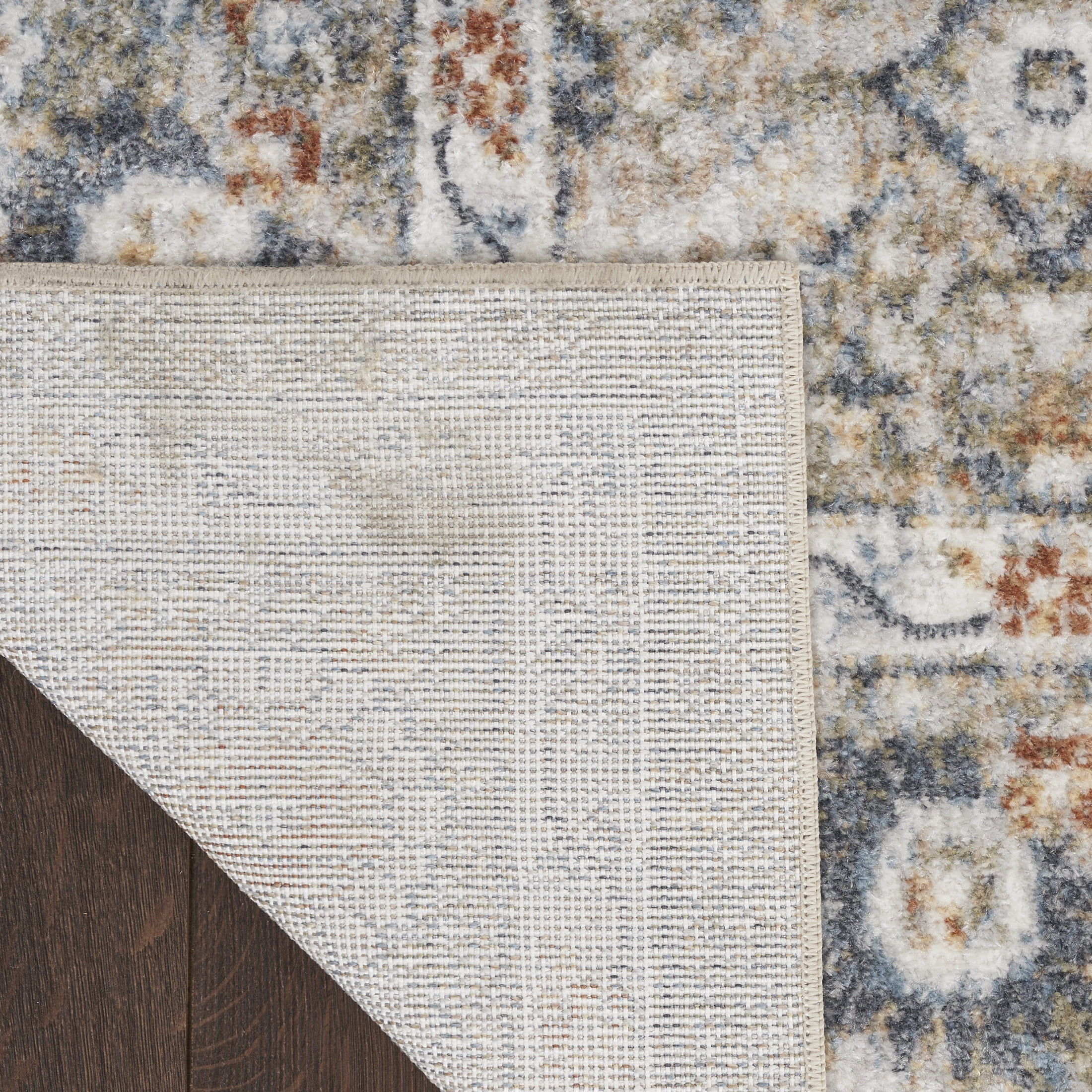 Nourison Astra Machine Washable 5'3" x 7' Gold Grey Vintage Indoor Rug