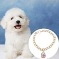 thumbnail image 3 of Dsseng Durable Kitten Necklace Heart Rhinestone Pendant   Pet Decoration   Party Dress Up, 3 of 7