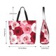 thumbnail image 5 of Balery Rose Bolsa Tote Estilo Estético con Cremalleras, Bolsa de Hombro, Bolsa de Compras Grande y Plegable, 5 of 8