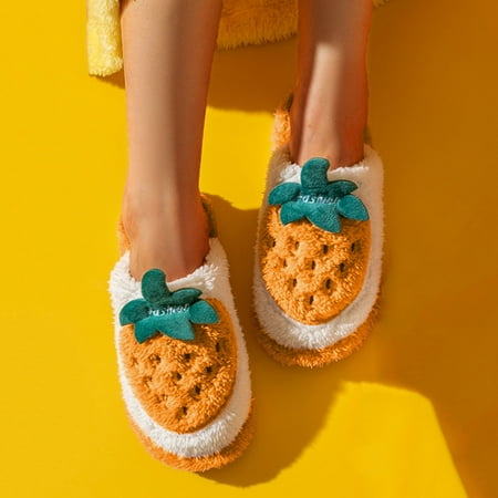 

Wefuesd Keep Flat Furry Slipon Warm Cartoons Slippers Couples Women S Slippers Home Shoes Shoes Women S Slipper House Slippers For Women Slippers For Women Indoor Orange 41