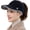 Black-style 1, variant on Women's BeanieTail Warm Knit Hat, Winter Warm Knit Messy High Bun Ponytail Hats Visor Beanie Cap (S-M)