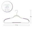 thumbnail image 3 of VECELO 50 Pack Heavy Duty Plastic Hangers, 360º Swivel Hook Coat Hangers, Non-Slip, Space-Saving, Purple, 3 of 8
