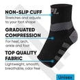 thumbnail image 4 of Powerlix Plantar Fasciitis Socks with Ankle Support Brace for Women & Men – Mother’s Day Gift Ideas – Black, XLarge, 2 Pair, 4 of 8