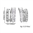 thumbnail image 5 of NICKSUN 3-in-1 Stackable Hoop Earrings, Sparkling Square Cubic Zirconia Irregular Geometric Luxury Hoop Ear Jewelry, 5 of 9