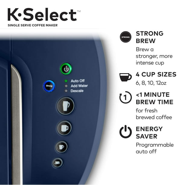 Keurig 611247367094 K Select Brewer Matte Navy Walmart