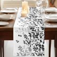 thumbnail image 3 of Table Runners 72 Inches Long Dress Scarves, Black Leaves Farmhouse Kitchen/Dining Table Runner, Coffee Tablerunners, Summer Botanical 18x72 Inch, 3 of 9