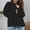 Black, variant on Women's Oversized Sweater Crewneck Long Sleeve Fuzzy Warm Knit Pullover 2025 Fall Winter Casual Solid Color Tops Trendy