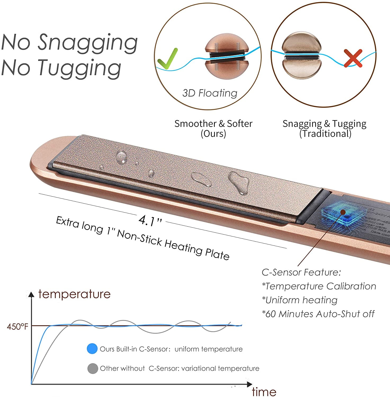 nition professional salon hair straightener argan oil