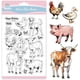 thumbnail image 1 of Sellos transparentes de animales de granja para hacer tarjetas: gatos, perros, ovejas, cerdos. Sellos de silicona con la frase "Feliz cumpleaños"., 1 of 8