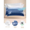 thumbnail image 2 of Navy Blue Ombre Pillow Cases Standard Size Set of 2, Smooth Satin Pillowcase for Hair and Skin, Farmhouse Modern Gradient Decorative Cooling Bed Pillow Covers with Zipper, 20x26 Inches, 2 of 5