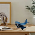 thumbnail image 2 of Gmogad Vintage Metal Airplane Model - Retro Electroplated Fighter Jet Decor - Military Style Shelf/Desktop Ornament for Living Room, Office - Collector's Gift & Home Decoration, 2 of 6