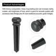 thumbnail image 4 of Uxcell Ebony Acoustic Guitar Bridge Pins Pegs, Guitar Bridge Pins for Folk Brass with Black Spot 6Pack, 4 of 5