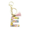 thumbnail image 1 of CSChome Initial Keychain with Pink Tassels Colorful Acrylic Initial Keychain with Pink Tassels Decor Letter Cup Pendant Keyring Water Bottle Decoration Birthday Gift, 1 of 6