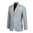 thumbnail image 2 of Boy's Light Gray Suit Jacket Formal Suit for Wedding Church Birthday Party Prom School Homecoming Stage Show, 2 of 5