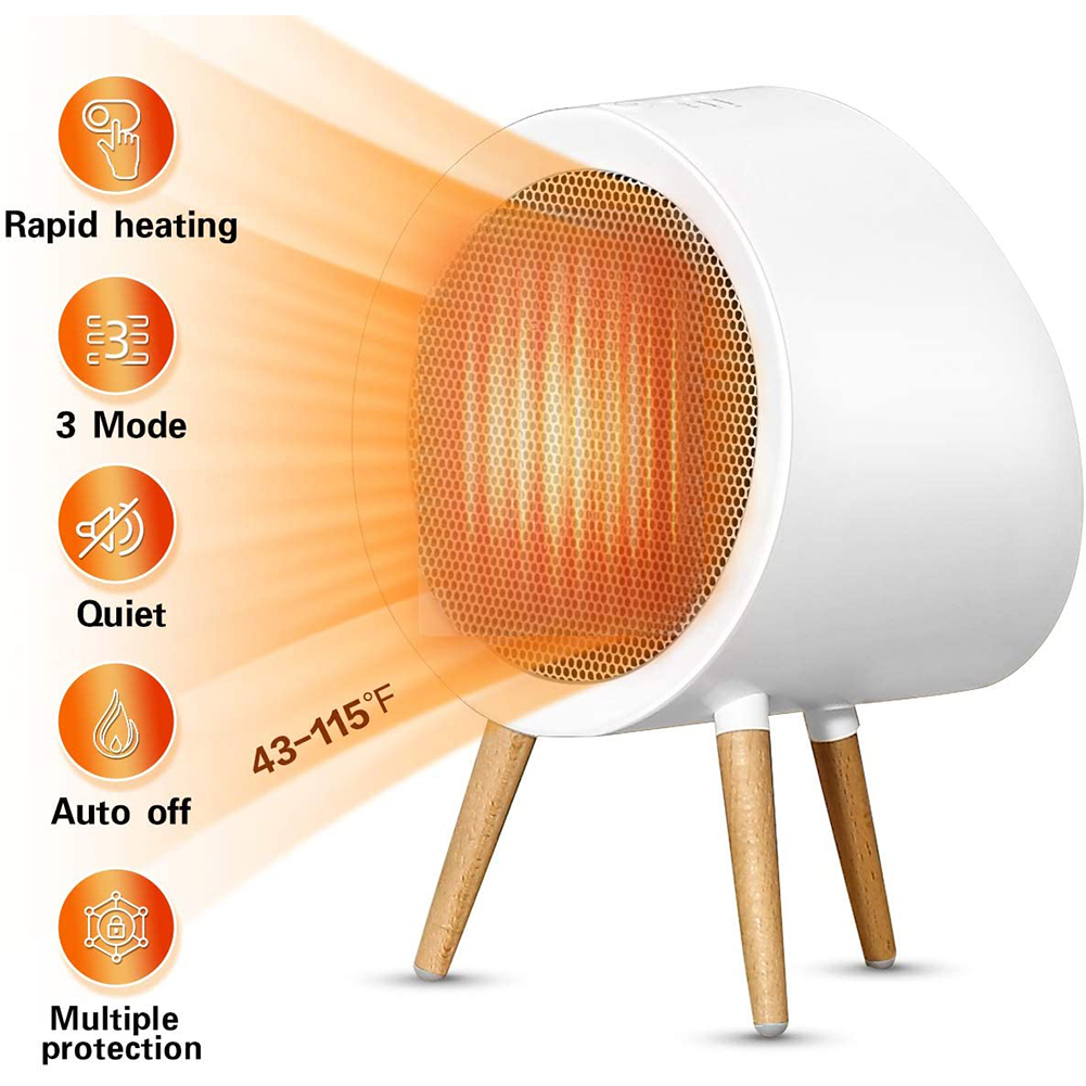 Quiet Fast Heating Space Heater 3 Modes Adjustable Heater for Home