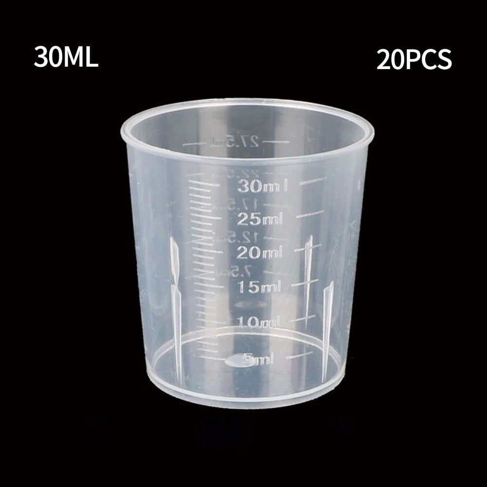 TOYANDONA Disposable Measuring Cup Set Pack of 100 Clear Cups