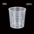 thumbnail image 1 of Lefu 20pcs 30ml Transparent Plastics Measure Cups Dual Scales Cup Container, 1 of 6