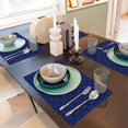 thumbnail image 6 of Placemats Set of 4 / 6, Navy Blue Placemats for Dining Table Indoor/Outdoors Heat Resistant Washable Placemats 18" x 12", 6 of 8