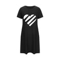 thumbnail image 5 of Chemises de Nuit en Coton pour Femmes, Manches Courtes, Robe de Nuit Douce, Classique, Noir TTG, 5 of 5