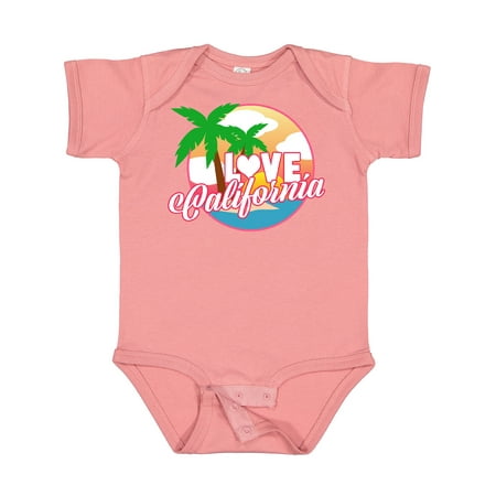 

Inktastic I Love California with Ocean and Palm Trees Gift Baby Boy or Baby Girl Bodysuit