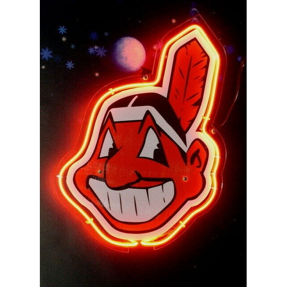 Queen Sense 14" Cleveland Sports Team Indian Neon Sign Acrylic Man Cave Handmade Neon Light 114CILB