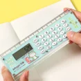 thumbnail image 3 of Kawaii Cartoon Mini Ruler Calculator Multifunction 15cm Ruler with Calculator Students Stationery Office School Supplies Pink, 3 of 6