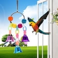 thumbnail image 2 of Trayknick Pet Bird Bell String Chain Parrot Bite Chewing Toy Hanging Cage Decoration, 2 of 12