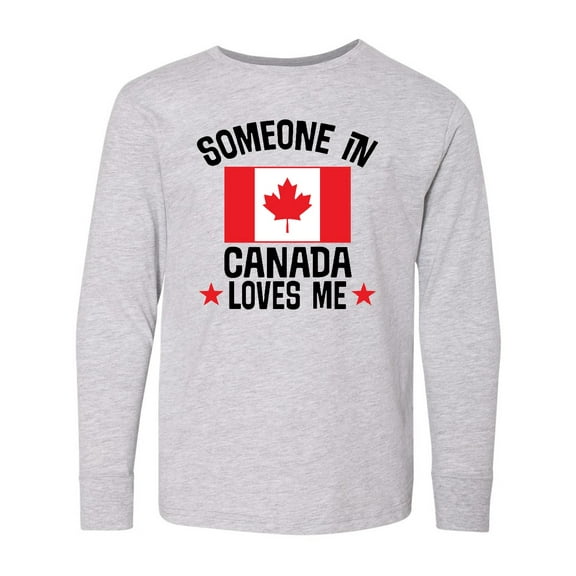 Inktastic Someone In Canada Loves Me Long Sleeve Youth T-Shirt