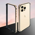 thumbnail image 2 of Compatible with iPhone 15 Pro Bumper Case Frame Edge Silicone Protective Ultra Thin Slim Lightweight Luxury Protection Shockproof Cover for Women Girls Man-Titanium Glod, 2 of 11