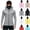 Gray, variant on HAOTAGS Boys UPF 50 Athletic Jackets,Lightweight Adjustable Dual Hood Straps Long Sleeve Sun Protection Jacket Black 11-12T