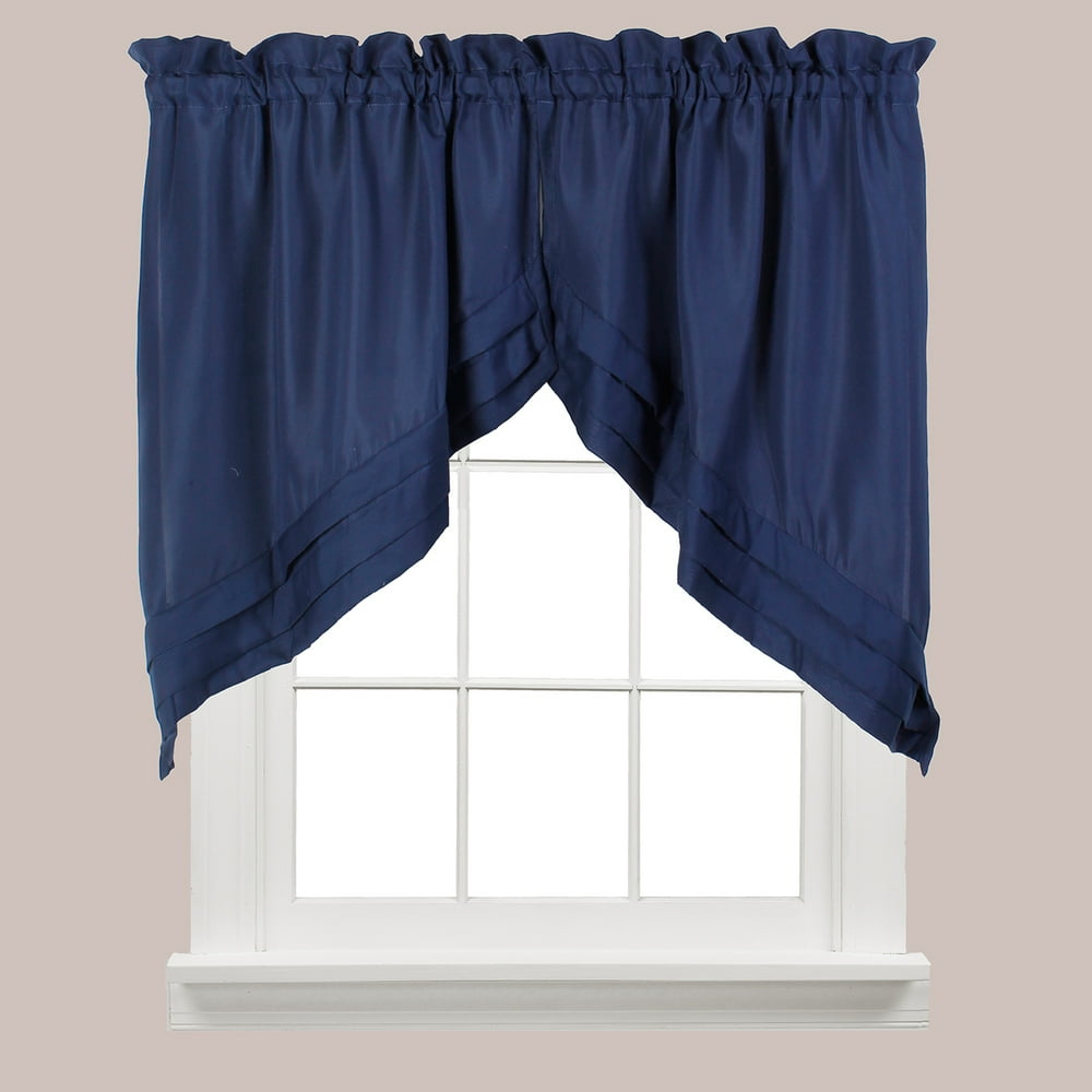 Holden Navy kitchen curtain swag - Walmart.com - Walmart.com