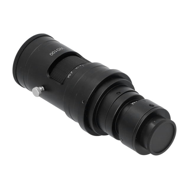 Accesorio para microscopio, lente de microscopio con montura de zoom continuo ajustable de 200X, funcionalidad versátil