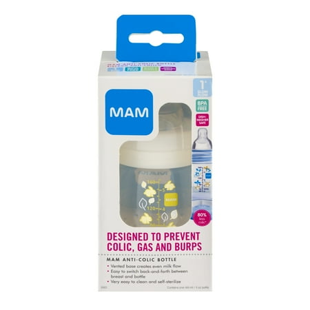 UPC 845296050014 product image for MAM Anti-Colic Bottle, COLORS MAY VARY, 5 oz, 1-Count | upcitemdb.com