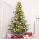 thumbnail image 4 of KAIYANG Paquete de 8 lazos dorados para árbol de Navidad, lazos dorados con purpurina de 5,5 pulgadas para coronas, decoraciones de guirnaldas, dorados, 4 of 5