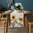 thumbnail image 2 of Sunflower Table Runner - 60 Inch Long, Kitchen Dining Table Runner Dresser Scarves, Yellow Summer Botanical Floral Farmhouse Farmhouse Decor for Coffee Tables Wedding Party Banquet, 2 of 8