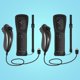 thumbnail image 2 of Juego de 2 piezas para controlador con 2 nunchucks, control remoto inalámbrico Wi - u, altavoz de soporte y vibración, 2 of 5