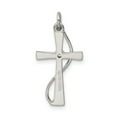 thumbnail image 4 of FJC Finejewelers Sterling Silver Cubic Zirconia Cross Pendant Necklace - Chain Included, 4 of 5