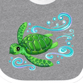 thumbnail image 4 of Inktastic Sea Turtle Swimming Boys or Girls Baby Bib, 4 of 4