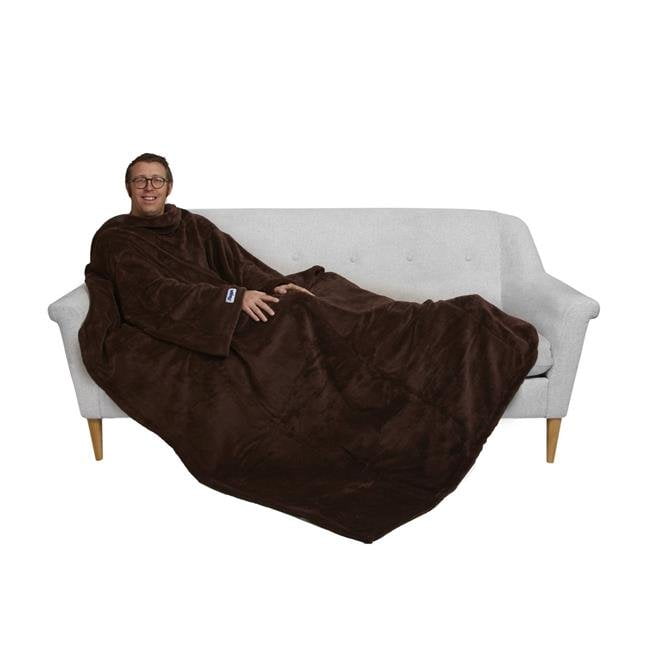 60 x 80 in. The Ultimate Slanket with Hand & Foot Pocket, Chocolate