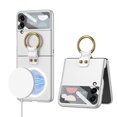 thumbnail image 1 of Ultra-thin Case Compatible Samsung Galaxy Z Flip 4 With Ring Holder&lens Protector For Magsafe Wireless Charging, 1 of 1