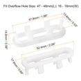 thumbnail image 2 of 8Pack 47.8x13.6mm Sink Trim Overflow Cover Rings Oval Hole Insert in Caps White, 2 of 5