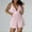 6-Pink, variant on Rompers for Women Casual Jumpsuits for Women Summer Short Sleeve Overall V Neck Band Collar Solid Onesie Strappy One Piece Outfits Casual Loose Baggy Jumpsuit Wide Leg Summer Shorts Mini