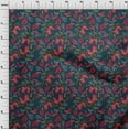 thumbnail image 3 of oneOone Cotton Poplin Fabric Laceleaf Leaves Sashiko Printed Fabric 1 Yard 56 Inch Wide, 3 of 4