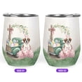 thumbnail image 2 of Easter Egg Saint Bernard Bunny Ear Welcome Spring Truck 12oz Stainless Steel Wine Tumbler Insulated Cup with Lid St Dog Lover - 12002, 2 of 5